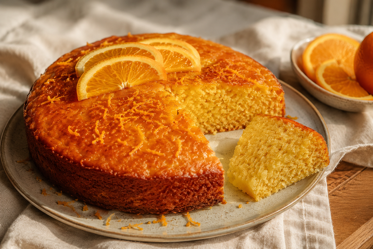 Gâteau moelleux à l’orange et à l’huile d’olive